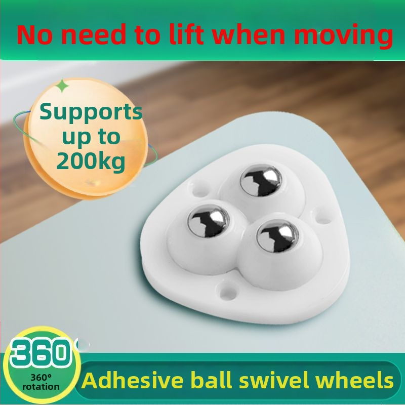 Golyós görgő ragasztós szereléssel – csendes, univerzális bútorokhoz