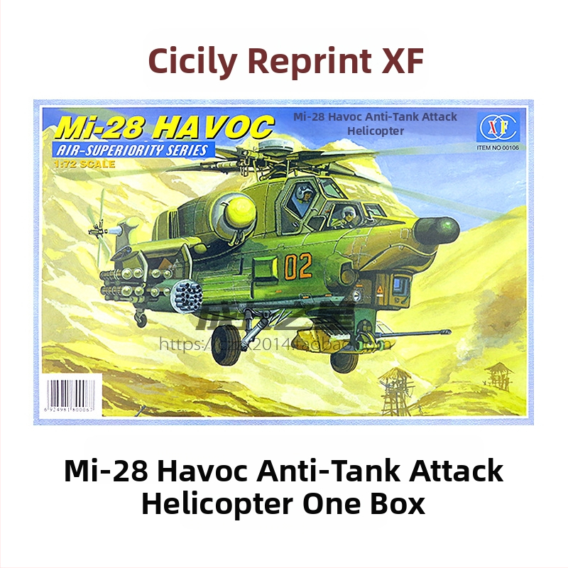 Mi-28 Havoc kariniai sraigtasparnis žaislas, mastelis 1:72, judančios dalys, surinkimas nereikalingas