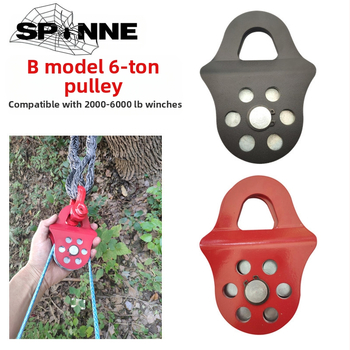 UTV офроуд лебедка — блок за ролков механизъм, с кука и монтажна плоча, модифициран, 6 тона