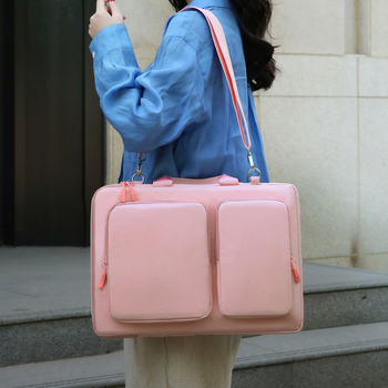 Стилна чанта за лаптоп с дишащ оксфорд плат, едноцветен дизайн, подплата от полиестер, унисекс.