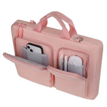 Стилна чанта за лаптоп с дишащ оксфорд плат, едноцветен дизайн, подплата от полиестер, унисекс.