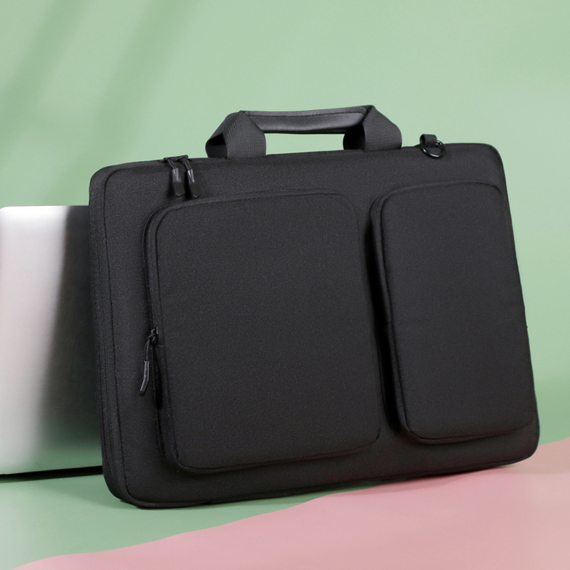 Stilinga nešiojamojo kompiuterio rankinė iš kvėpuojančio oksfordo audinio, vieno spalvos dizainas, poliesterio pamušalas, unisex dizainas.