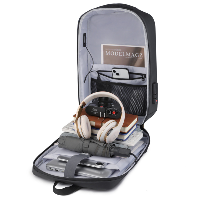 Vyrų verslo kuprinė 14 colių nešiojamam, 20–35 L, atspari vandeniui, PEVA su Oxford audinio plėvele, verslo kelionėms