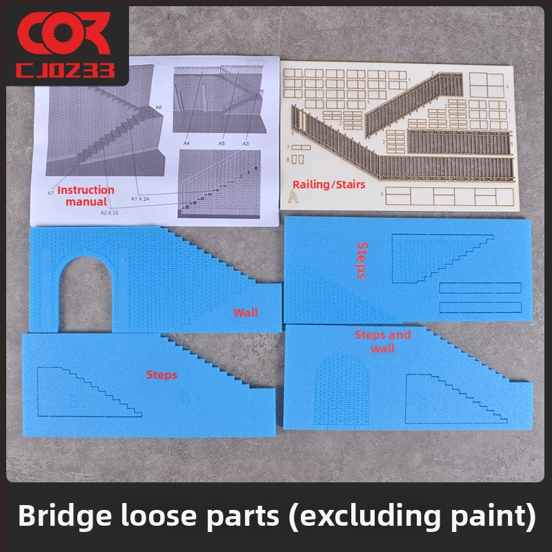 Дървен архитектурен модел за сцена - открит завод, комплект за сглобяване, марка Ke zuo, без електричество