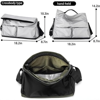 Torba za rame s kapacitetom 20–35 L, PU materijal, vodootporna, jednobojna, gradski minimalistički stil
