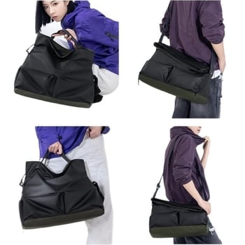 Torba za rame s kapacitetom 20–35 L, PU materijal, vodootporna, jednobojna, gradski minimalistički stil