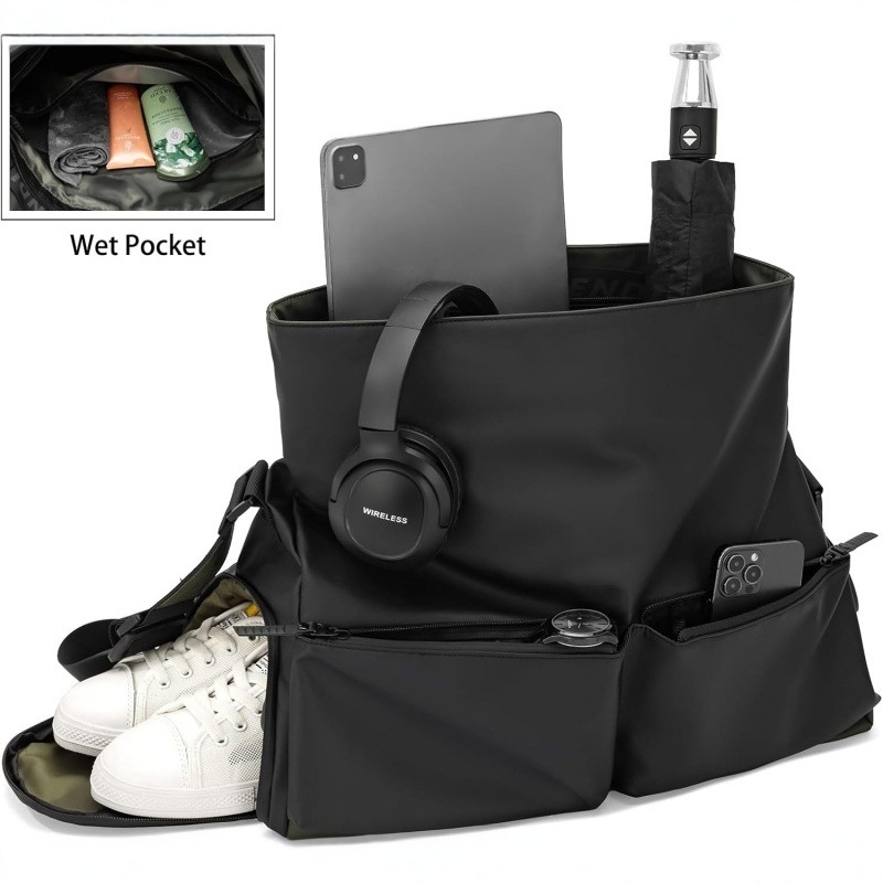 Torba za rame s kapacitetom 20–35 L, PU materijal, vodootporna, jednobojna, gradski minimalistički stil
