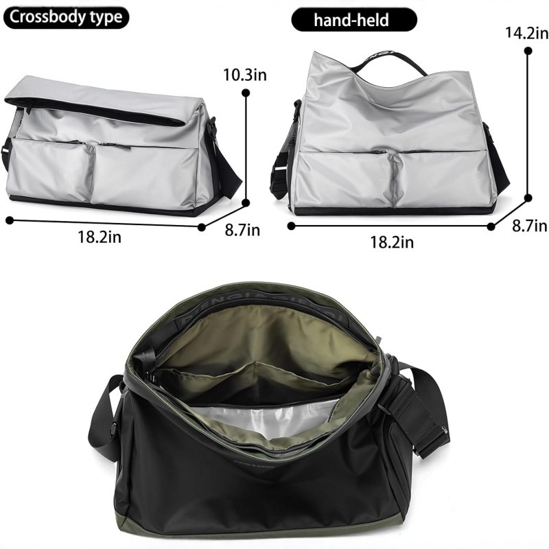 Torba za rame s kapacitetom 20–35 L, PU materijal, vodootporna, jednobojna, gradski minimalistički stil