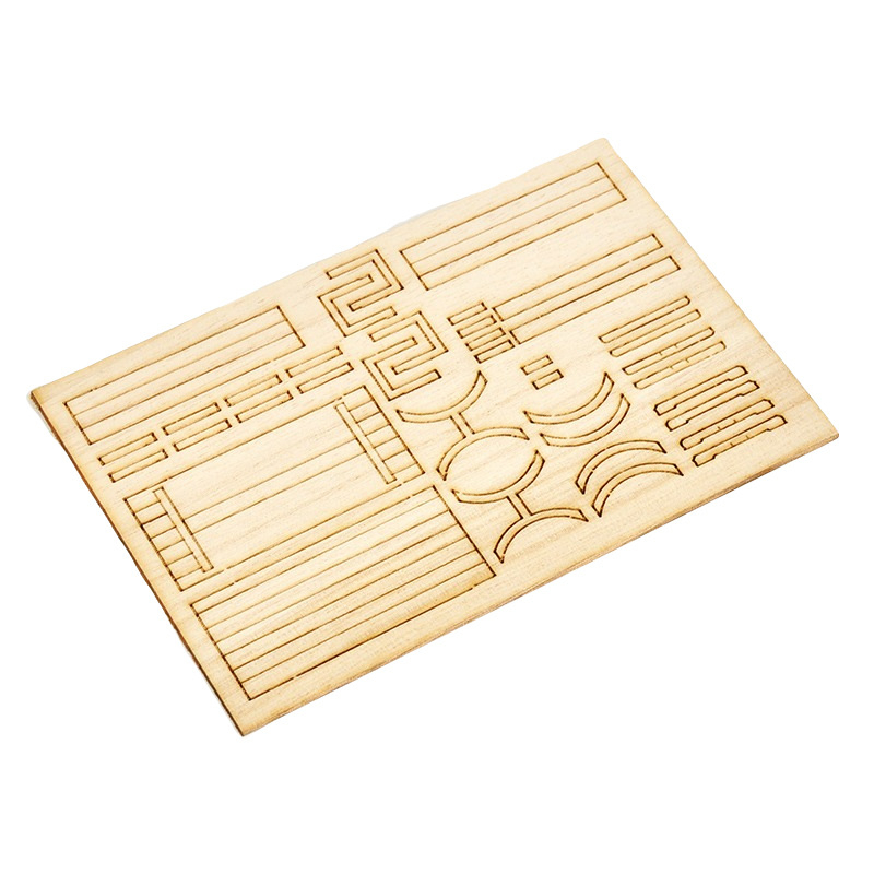 Ke Zuo Ξύλινο Σετ Τραπεζιού και Καρεκλών για Στατικά Μοντέλα Σκηνικού, Κατάλληλο για Ηλικίες 15-35