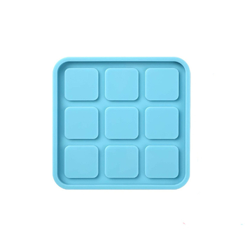 Κυκλική μήτρα σιλικόνης για τεμάχια XO tic-tac-toe, DIY κατασκευές ρητίνης