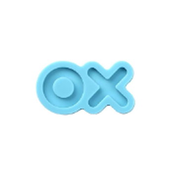 Κυκλική μήτρα σιλικόνης για τεμάχια XO tic-tac-toe, DIY κατασκευές ρητίνης