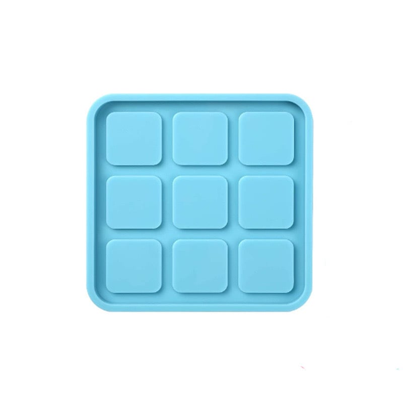 Formă circulară din silicon pentru piese XO tic-tac-toe, proiecte DIY cu rășină