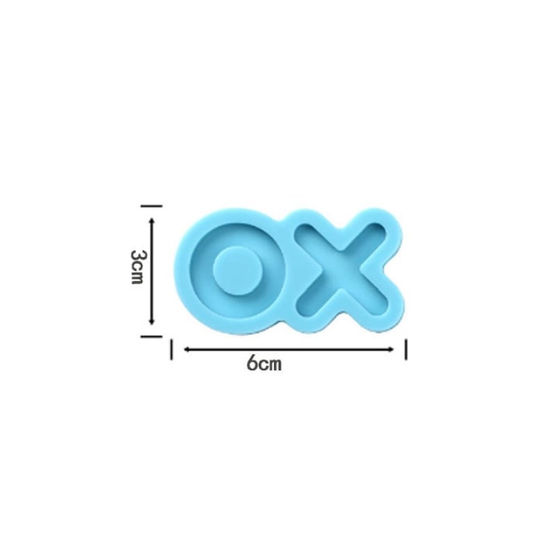 Formă circulară din silicon pentru piese XO tic-tac-toe, proiecte DIY cu rășină
