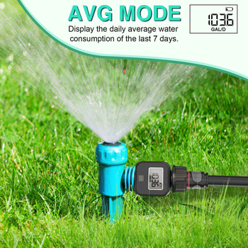 Vandens srauto matuoklis su LCD dideliu ekranu, matavimo diapazonas 99999 L, skirtas vandeniui, daugiafunkcinis elektroninis vandens skaitiklis