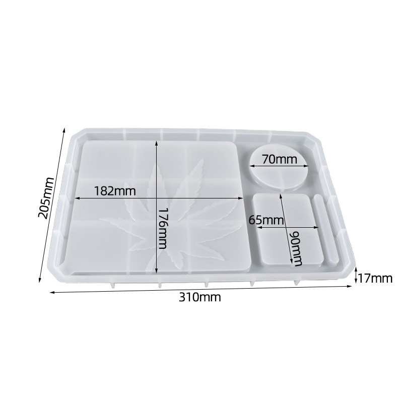 Szilikonból készült, téglalap alakú tortaforma – cigaretta hamutartóhoz, modern minimalista stílus