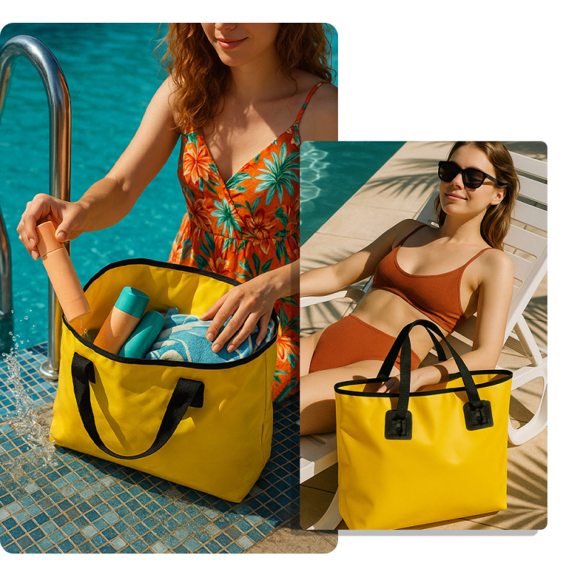 Kültéri tároló táska, kétfunkciós strandtáska hálós bevonattal, utazótáska - Származás: Jinhua, Zhejiang