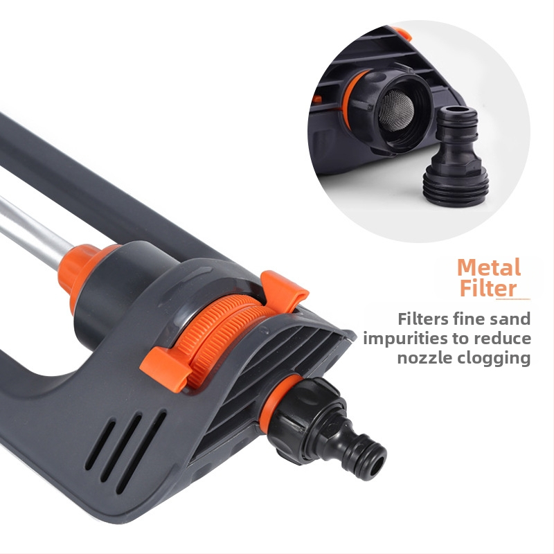 Въртящ се пръскалник за поливане, 19 дюзи, голям обхват, автоматично люлеещ се за тревни площи