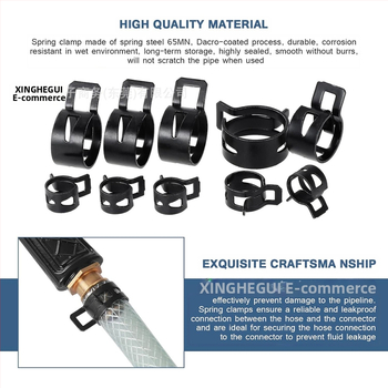 65Mn čelična opružna stezaljka za snop cijevi, nominalni i pričvrsni promjer 10–21 mm, Galaxy Valley