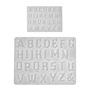 Μορφή σιλικόνης για κρεμαστά γράμματα στα αγγλικά (26 γράμματα) – ακανόνιστο σχήμα, για ρητίνη εποξυ κρυσταλλική DIY, καθρέφτης φινίρισμα, εύκολη αποδέσμευση από τη μήτρα