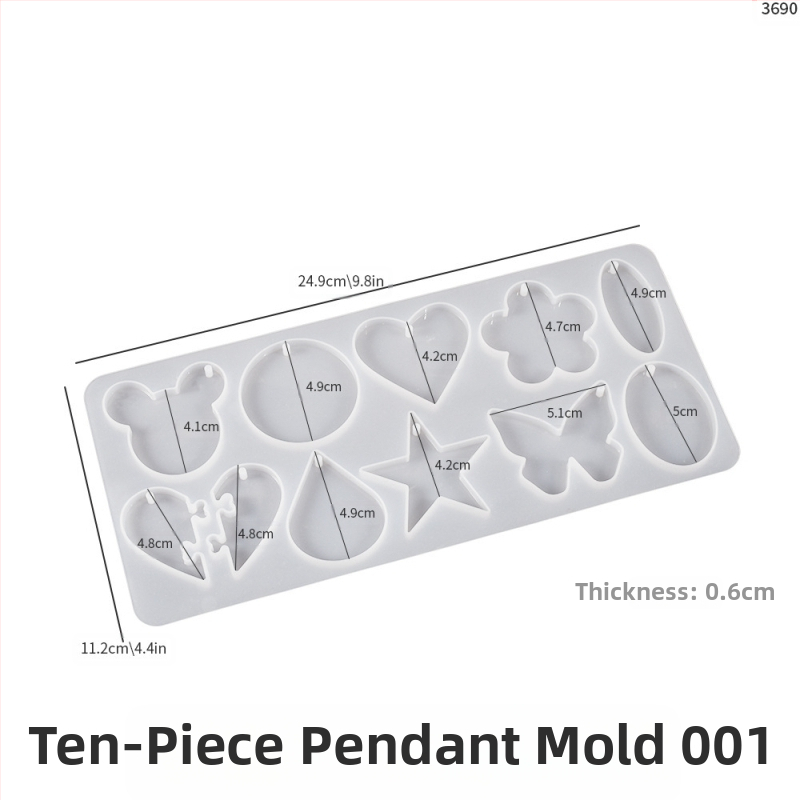 Silicone mold 26 anglų raidžių pakabukams – netaisyklingo dizaino forma, epoksidinio kristalo DIY, veidrodinis paviršius, lengva išimti iš formos