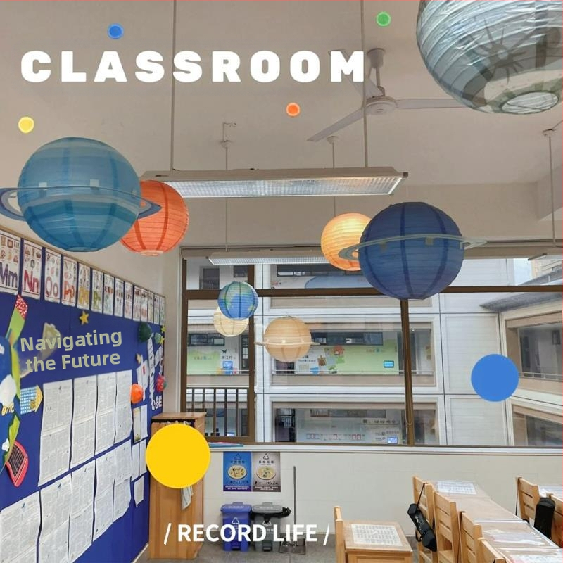 Планетен висящ декор за детска градина и класна стая (пластмаса; марка: Young Pu; възраст: 0-3 години; 3C: Играчки над 14)