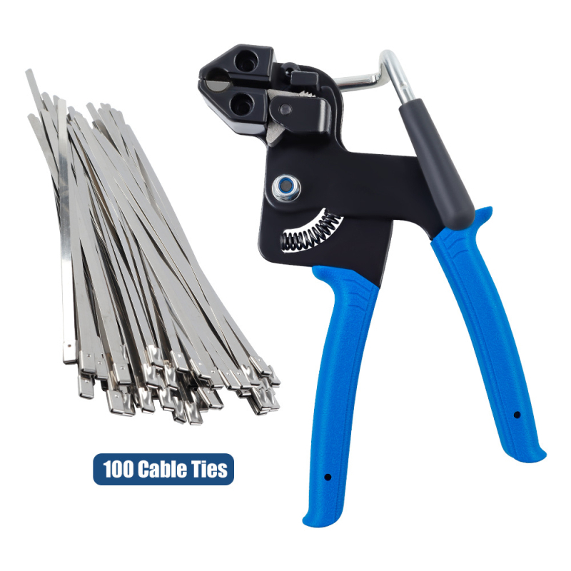 Alat za zatezanje kabelskih zipova | visokougljična čeli | samouzamačavajući mehanizam | 0,56 kg