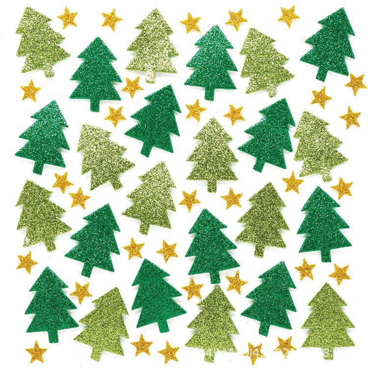 DIY пенени коледни стикери – самозалепващи снежинки и снежен човек, 500 бр за детски коледни занаяти