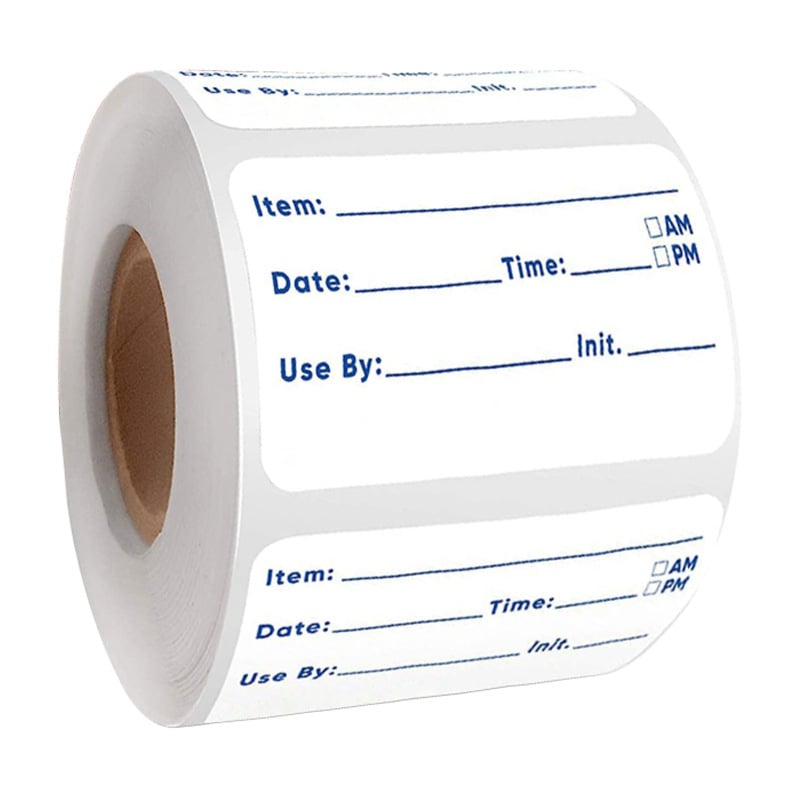 Kuhinjske oznake datuma za označavanje hladnjaka – pravokutne, bakrena ploča s ljepilom, ljepilo za topljenje, Glassine podloga, otpornost 65°C