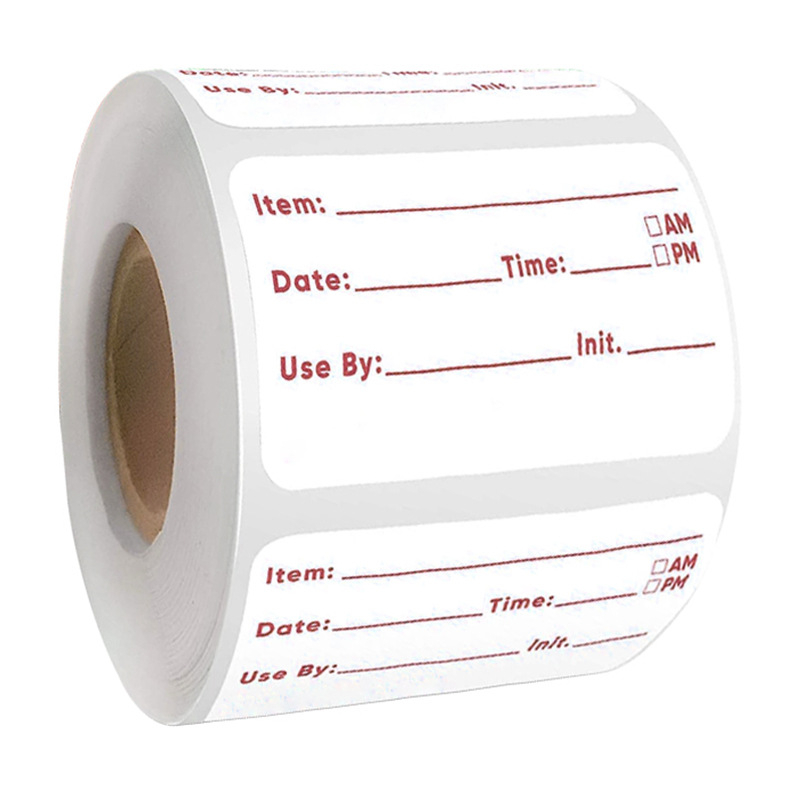 Kuhinjske oznake datuma za označavanje hladnjaka – pravokutne, bakrena ploča s ljepilom, ljepilo za topljenje, Glassine podloga, otpornost 65°C