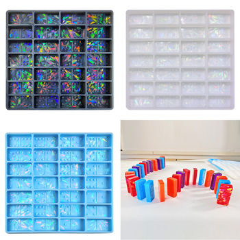 Holografska silikonska kalupa za domino - nepravilnog oblika - silikon materijal - za DIY pečenje