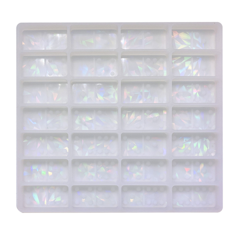 Holografska silikonska kalupa za domino - nepravilnog oblika - silikon materijal - za DIY pečenje
