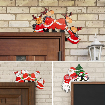 Γωνιακή διακόσμηση πόρτας από Boxwood για τα Χριστούγεννα — ξύλινο κρεμαστό διακοσμητικό για σπίτι και γραφείο