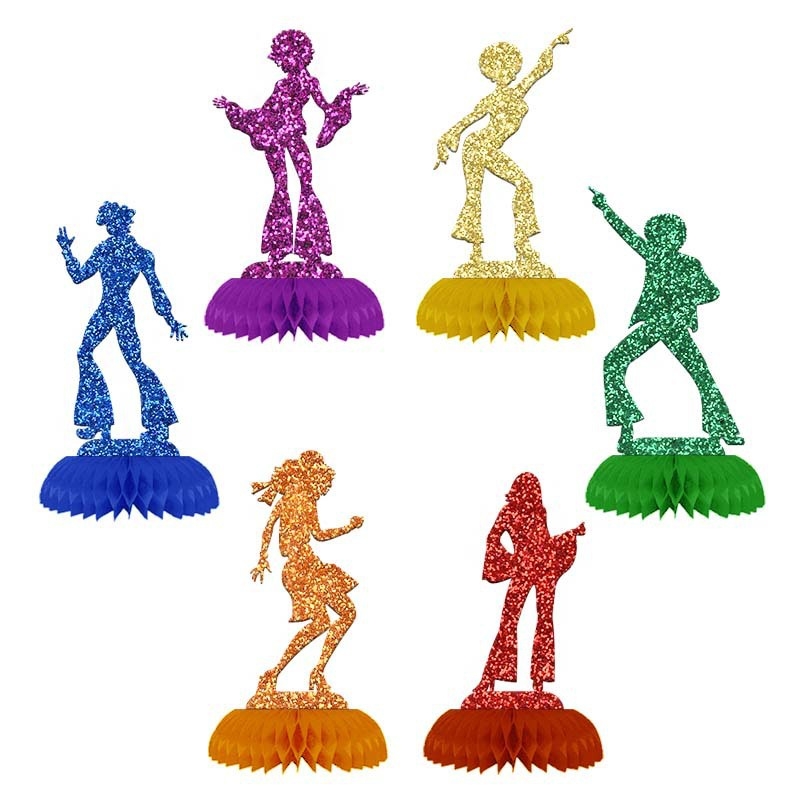 Honeycomb díszek rendezvényhelyszínhez — disco téma, papíralapú anyag, modern minimalista stílus