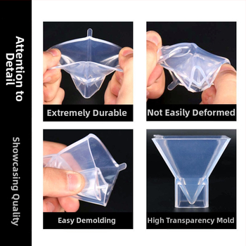 Φόρμα εποξειδικής ρητίνης - πυραμιδική σιλικόον φόρμα, υψηλής διαφάνειας, για αποξηραμένα λουλούδια
