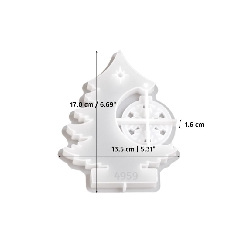Szilikon karácsonyi forma gipsz díszekhez, szabálytalan alakú, sütő- vagy tortaforma