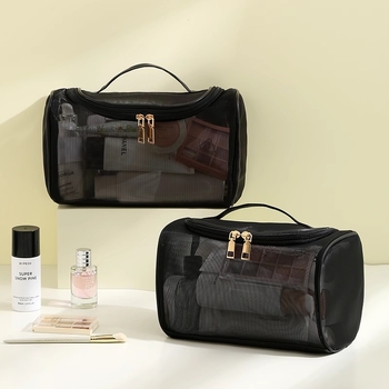 Τσαντάκι μακιγιάζ κυβικού σχήματος, νάιλον, πολυλειτουργικό, για ταξίδια