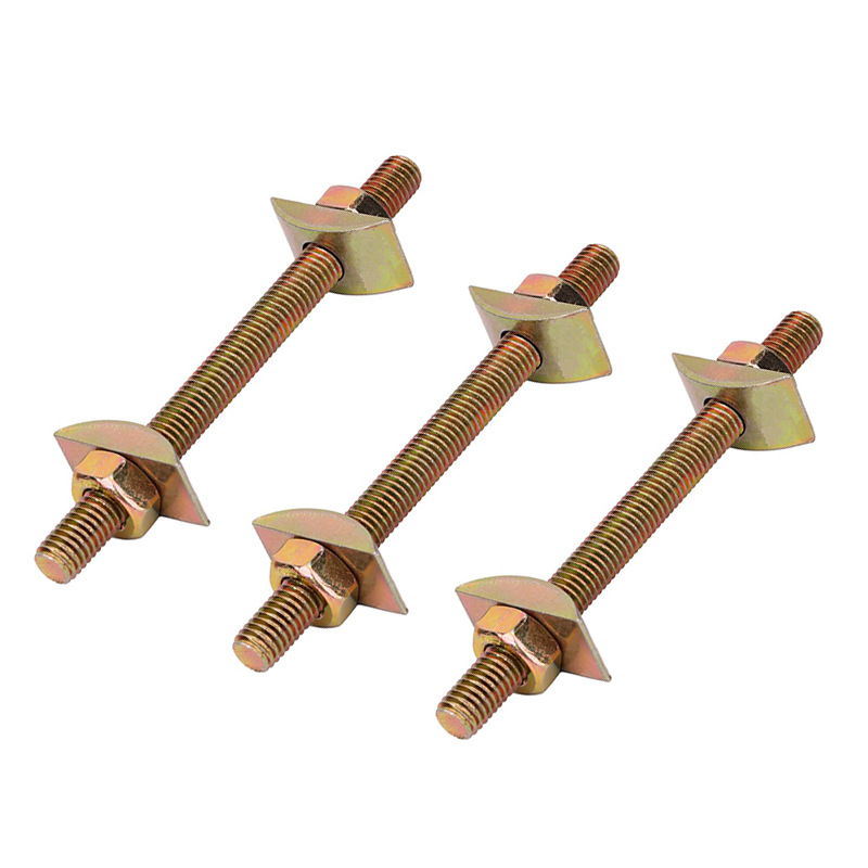 Комплект за монтаж към нощното шкафче: шестогълен ключ, лунна шайба, шестоглав капак и пълен резбован прът – 4 в 1 (TD, NF E25-414-2004, Plain carbon steel, Class A)