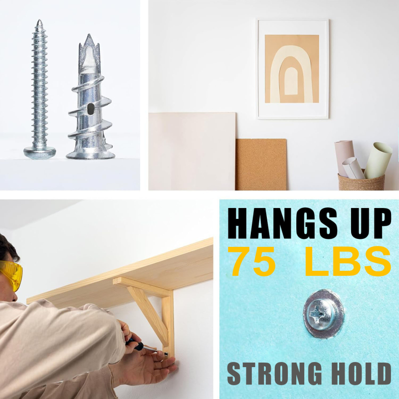 VKKM спирални разширителни тръби – комплект 50 броя, пластмасов материал, никелирана повърхност, клас 4.8