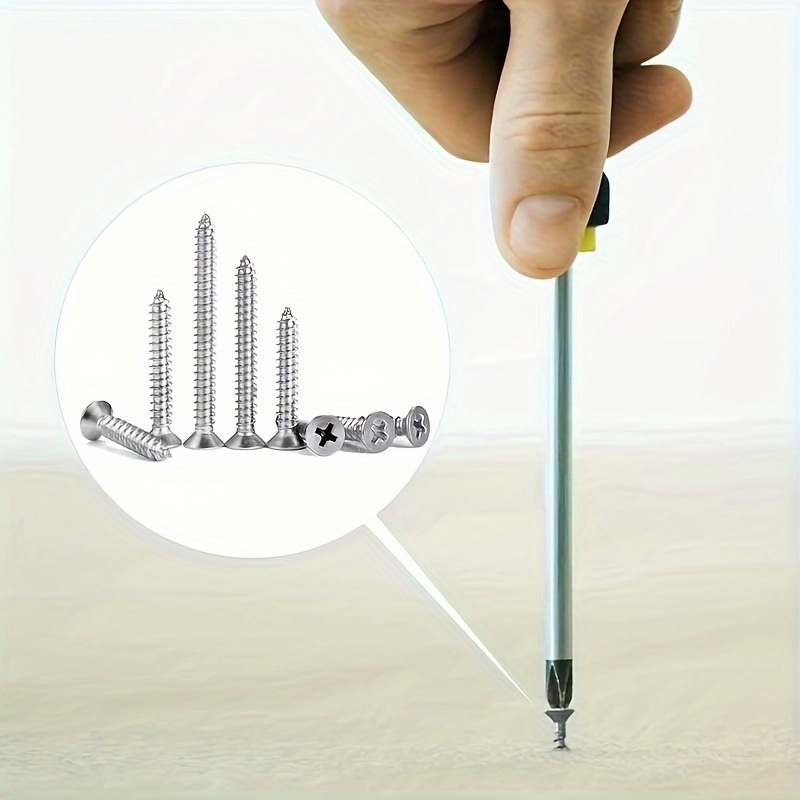 Önmetsző csavarok, lapos fejűek, szénacélból, háztartási használatra.