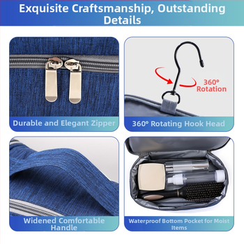 Τσάντα καλλυντικών, κυβικού σχήματος, από ύφασμα Oxford, πολυλειτουργική, κατάλληλη για ταξίδια.