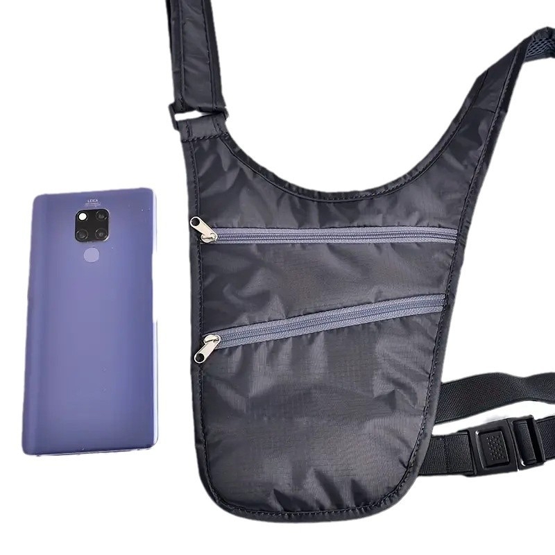 Nailoninė sportinė crossbody rankinė — ultra lengva, anti theft funkcija, reguliuojamas dirželis, lauko naudojimui