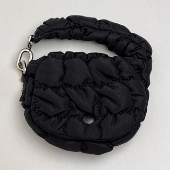 Mini portofel pentru monede – Clutch, stil street fashion, din bumbac și in, formă rotundă, deschidere acoperită, buzunar pentru telefon