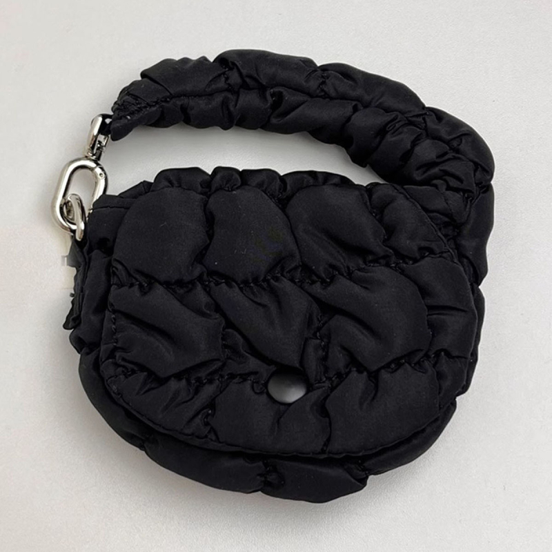 Mini portofel pentru monede – Clutch, stil street fashion, din bumbac și in, formă rotundă, deschidere acoperită, buzunar pentru telefon