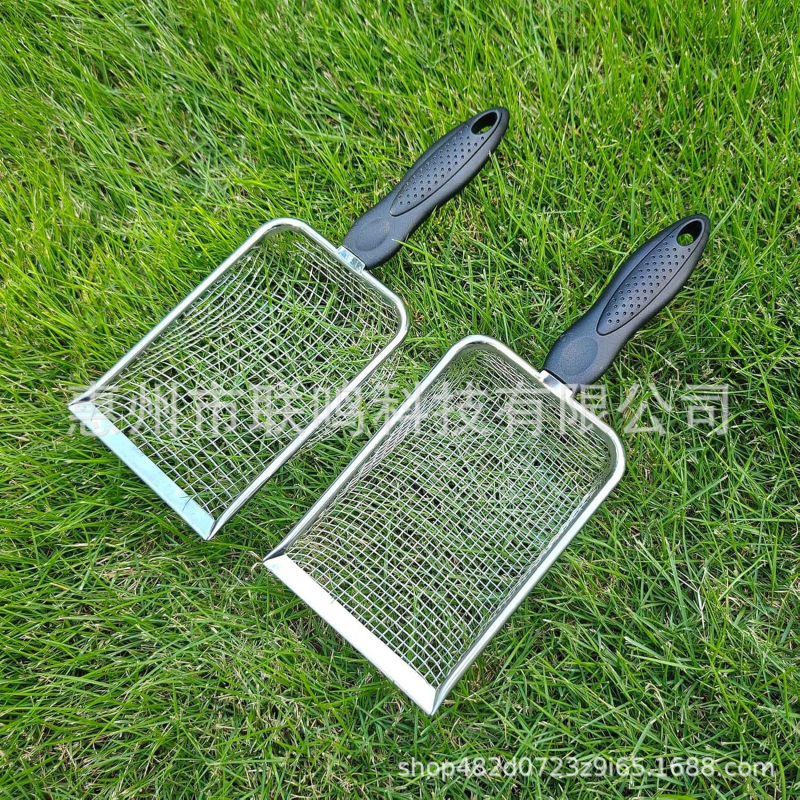 Nerūdijančio plieno sodo sietelis-lapta, skirta žemės, smėlio ir komposto sijojimui