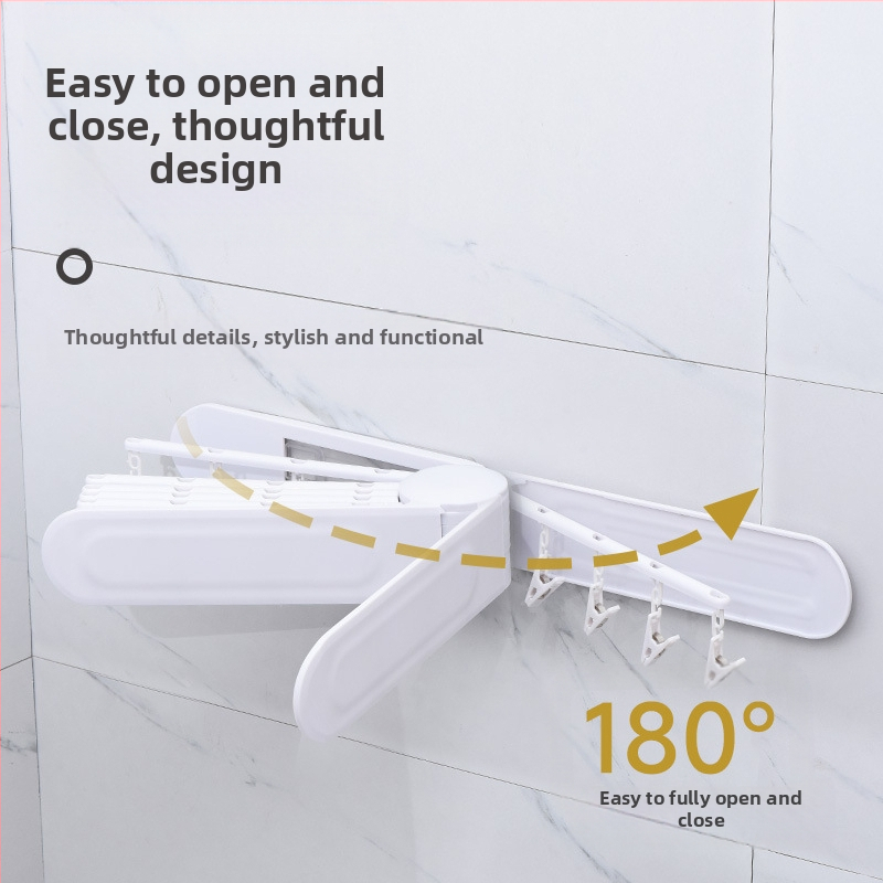 Sudijia skladacia vešiak na šaty s otáčajúcim vešiakom na ponožky, kruhový dizajn s klipsami, plastový