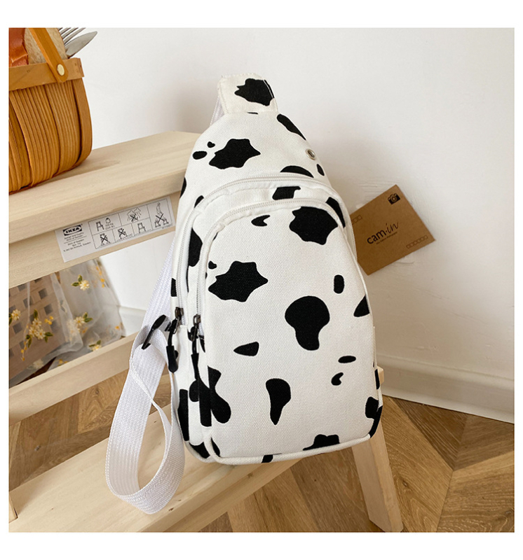 Vászon keresztpántos táska, utcai stílus, 2024 tavasz, cipzáras záródás, poliészter bélés, belső telefonzseb, belső patch zseb