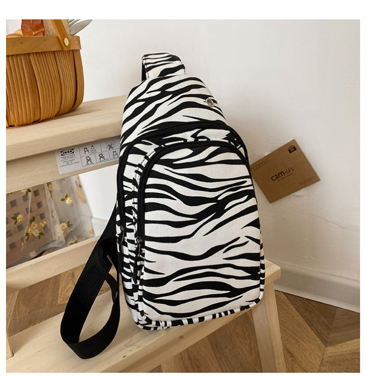 Vászon keresztpántos táska, utcai stílus, 2024 tavasz, cipzáras záródás, poliészter bélés, belső telefonzseb, belső patch zseb