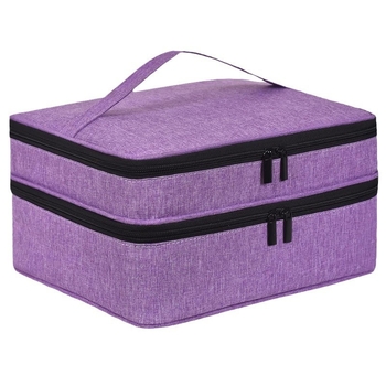 Νεσεσέρ μακιγιάζ σε κύβο σχήμα, πολυεστερικό, πολυλειτουργικό, χωρά μέχρι 42 μπουκάλια, ιδανικό για ταξίδια.