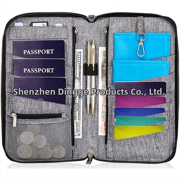 Θήκη διαβατηρίου και εγγράφων, ύφασμα Oxford, μονόχρωμη, για άνδρες και γυναίκες, στυλ χωρίς φύλο, Φθινόπωρο 2024