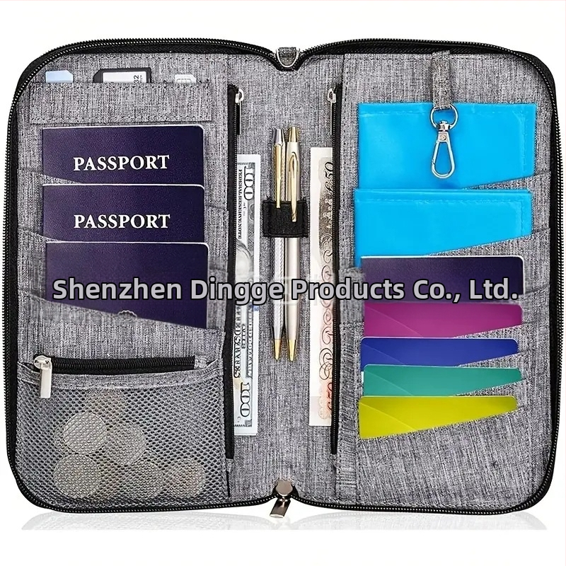 Θήκη διαβατηρίου και εγγράφων, ύφασμα Oxford, μονόχρωμη, για άνδρες και γυναίκες, στυλ χωρίς φύλο, Φθινόπωρο 2024